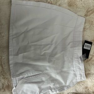 Princess Polly white denim skirt